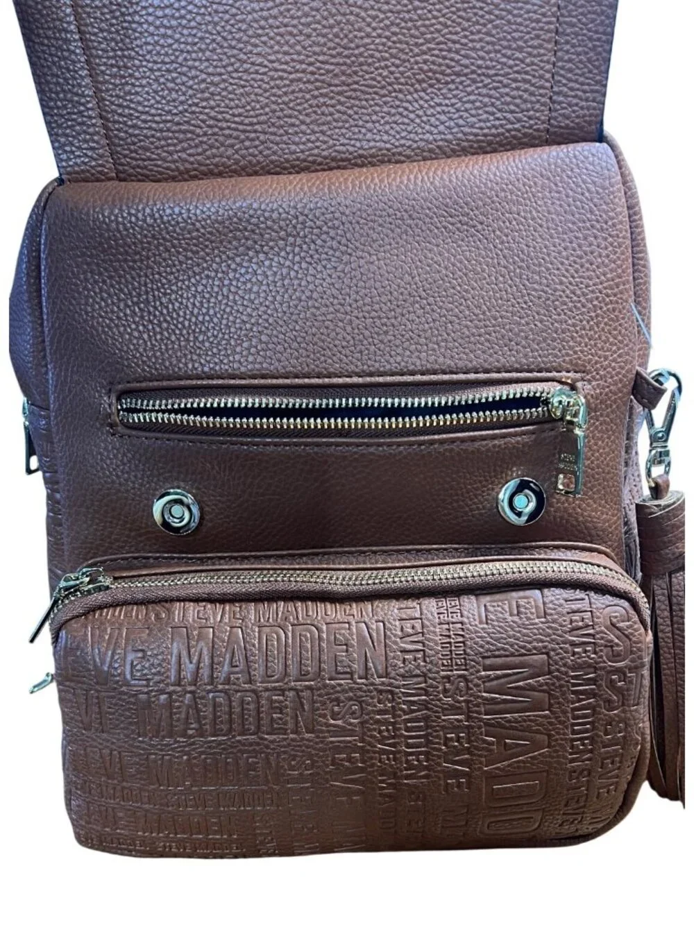 Steve Madden Logo tassel backpack purse, multipurpose, NWT